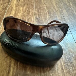 Versace Brown 4042 Sunglasses with Case - Scratches on lenses